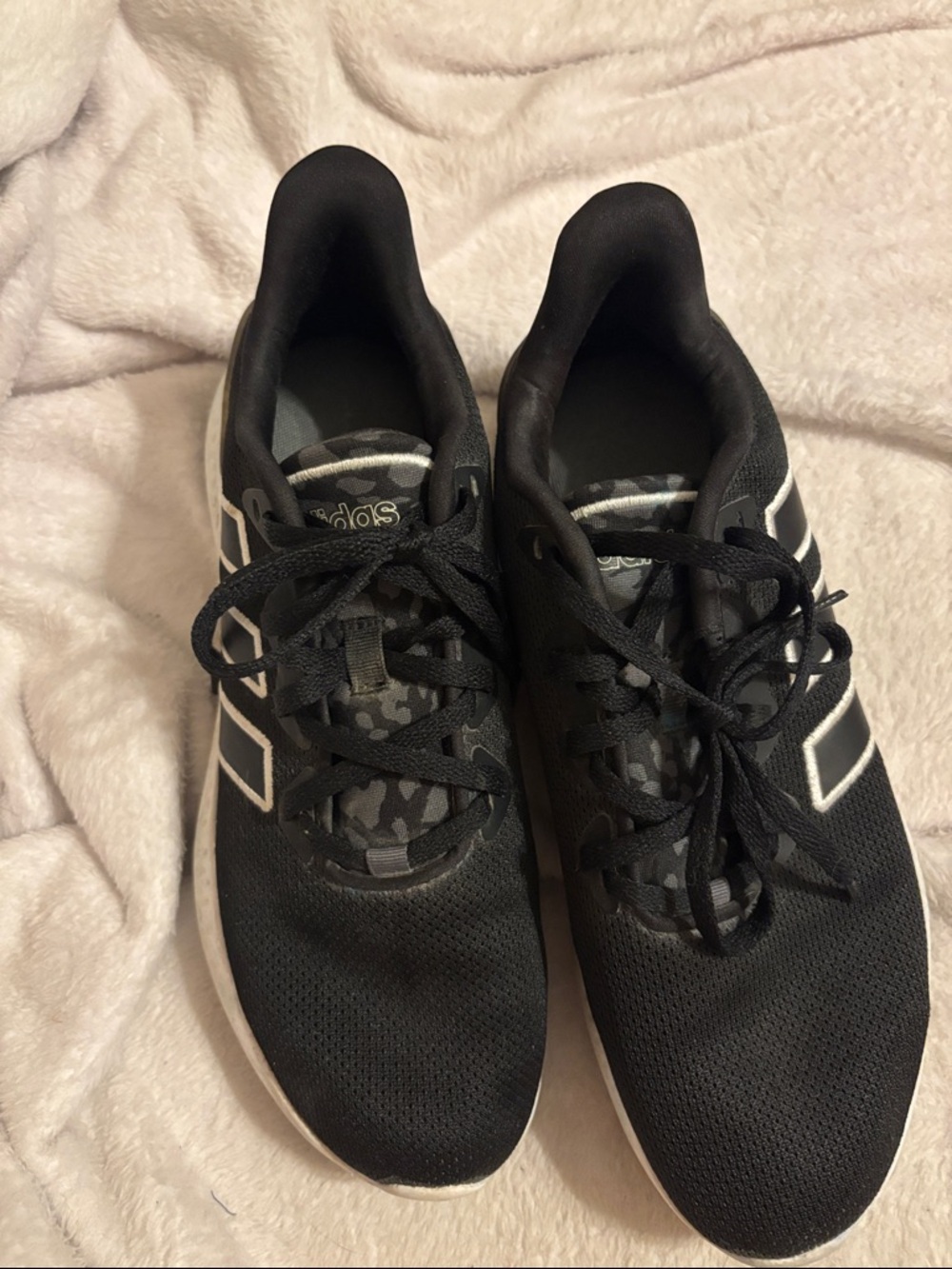 adidas Women's Black and White Sneakers